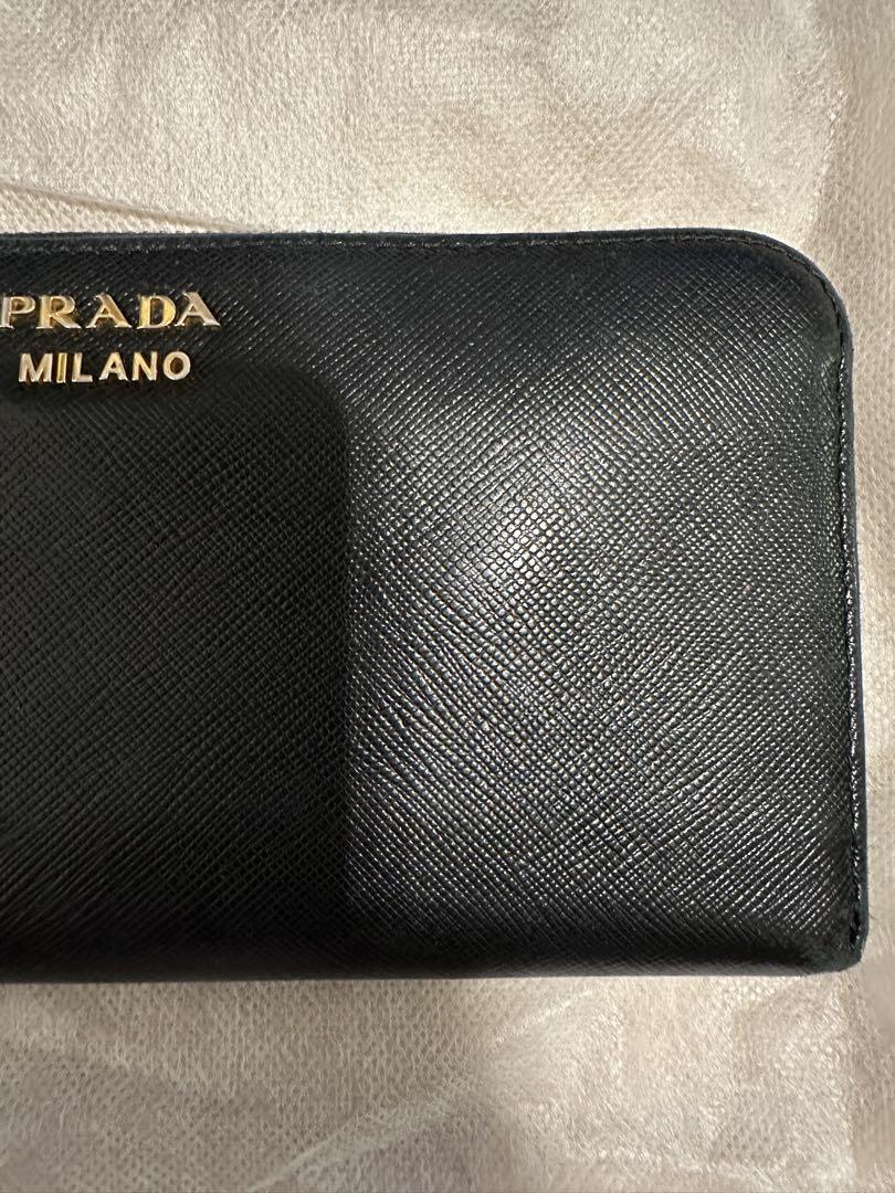 PRADA 長財布　サフィアーノレザー　リボン　アイコン