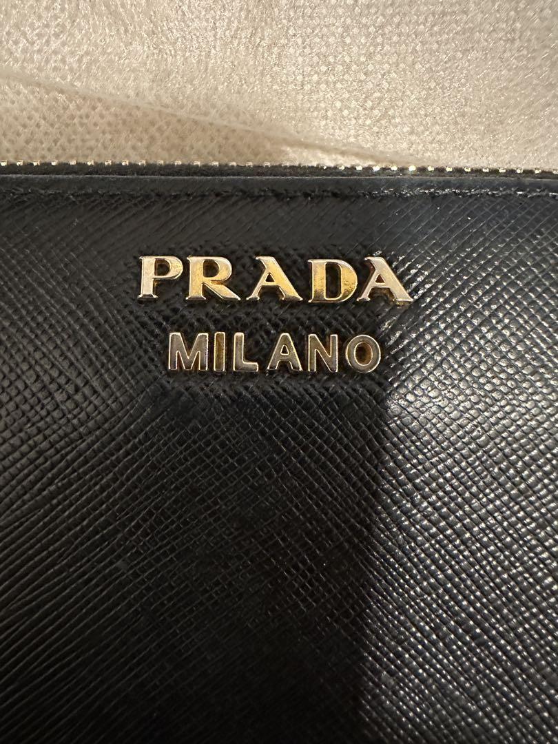 PRADA 長財布　サフィアーノレザー　リボン　アイコン