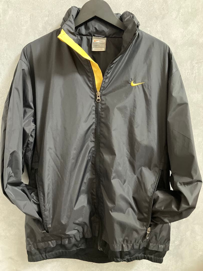 Nike ナイロンジャケット XL 黒/黄色