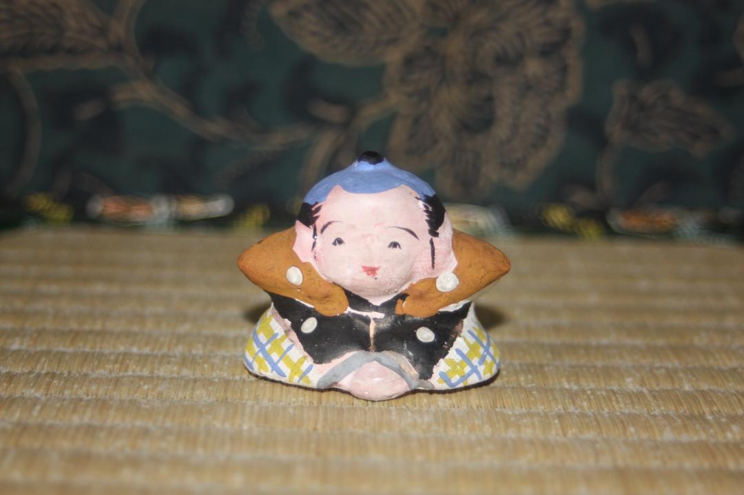 中野人形 豆福助 奈良久雄 土人形 郷土玩具 8|9迄