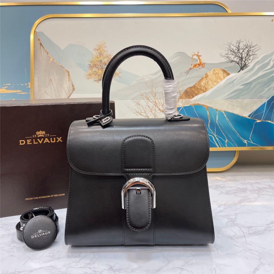 DELVAUX デルヴォー ハンドバッグ Brillant 手提げ 24cm 黒