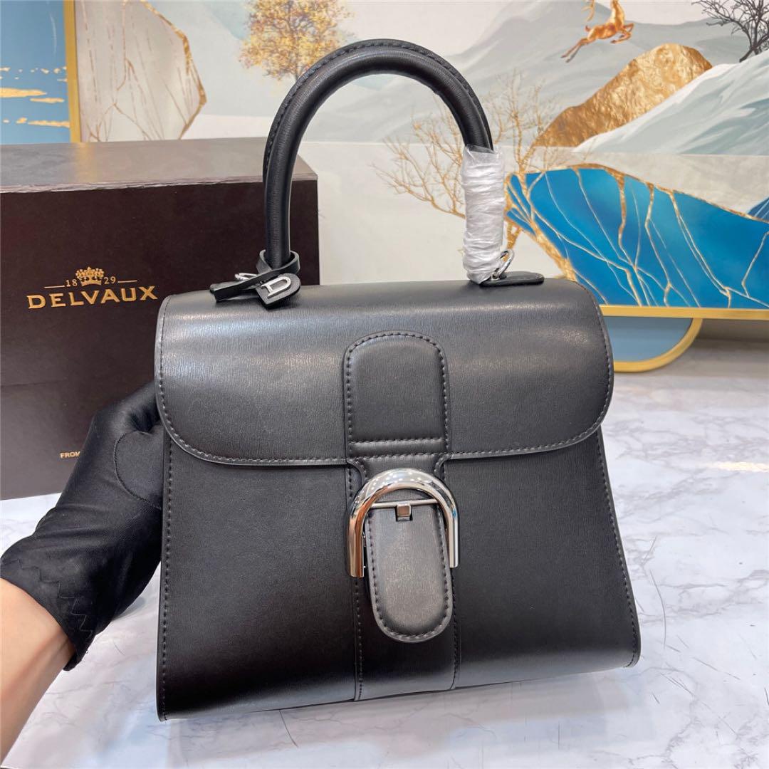 DELVAUX デルヴォー ハンドバッグ Brillant 手提げ 24cm 黒 DELVAUX デルヴォー ハンドバッグ Brillant 手提げ 24cm 黒
