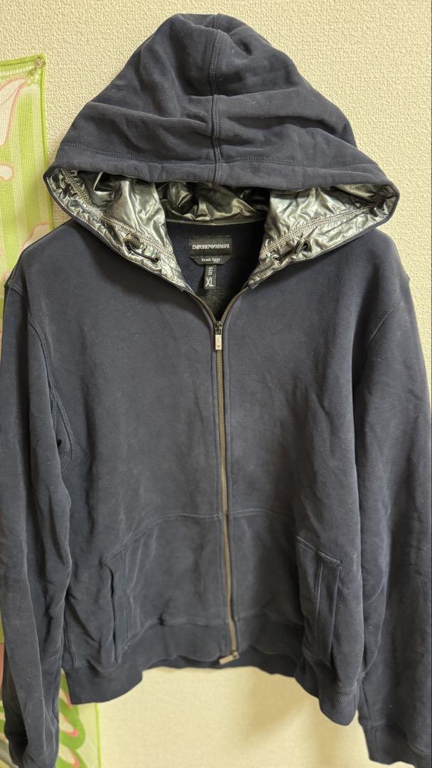 EMPORIO ARMANI ネイビー XL パーカー