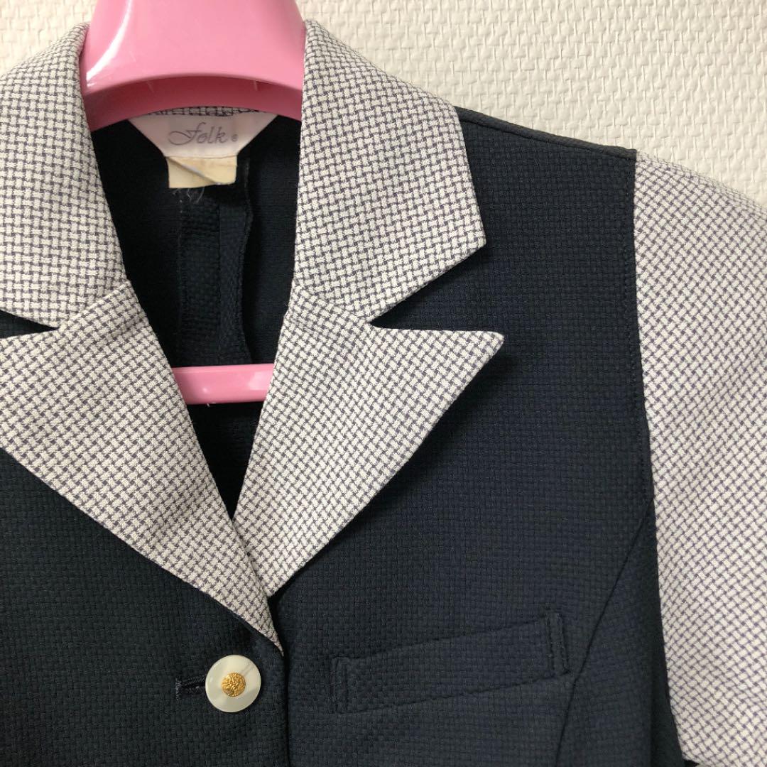 事務服 FOLK 上のみ 夏服 9号 ⑥
