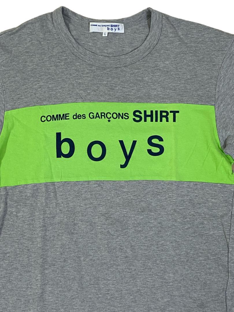国内発送◆COMME des GARCONS SHIRT BOYS ロンT◆ギャルソン COMME des GARCONS SHIRT boys ロゴ ロンT グレー