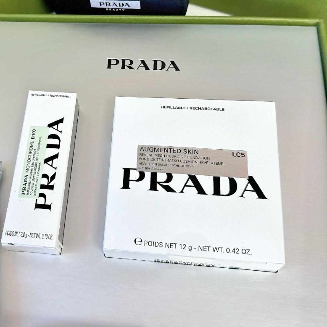 在庫prada beauty プラダ メッシュ クッション LC5、LN5