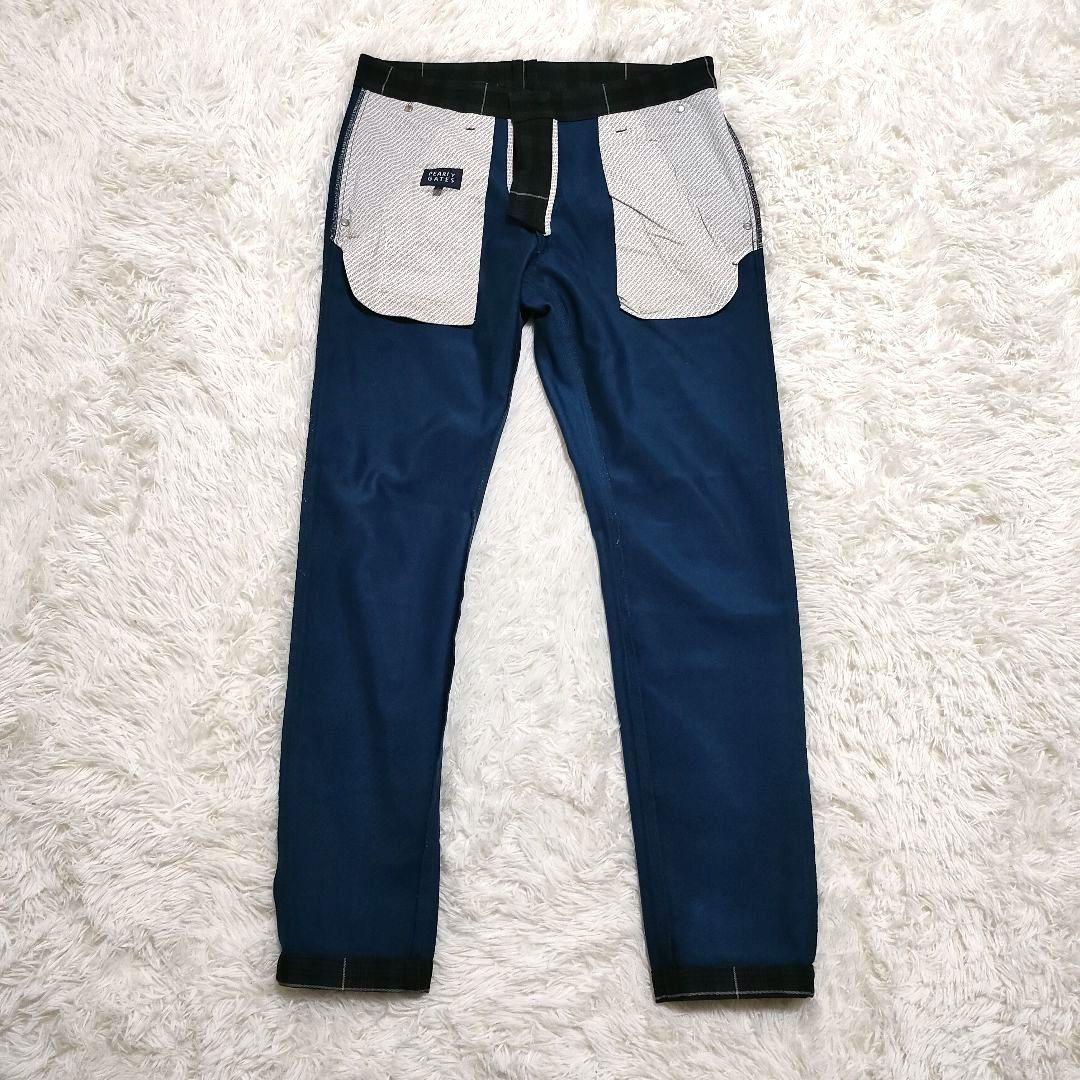 パーリーゲイツ メンズL チェック柄 ゴルフパンツ 実用ポケット
