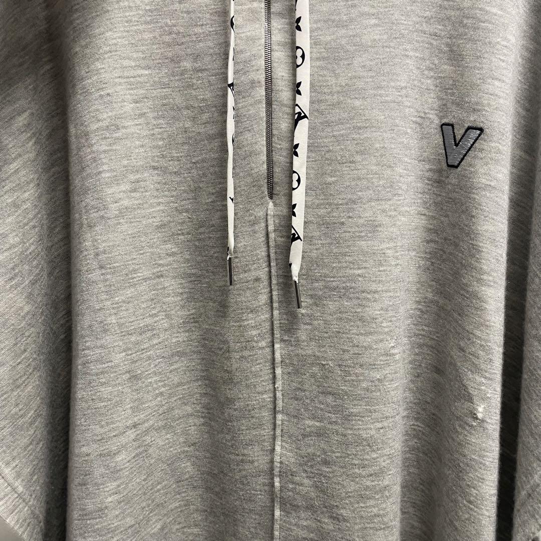 louis vuitton ポンチョ カシミヤ モノグラム パーカー グレー