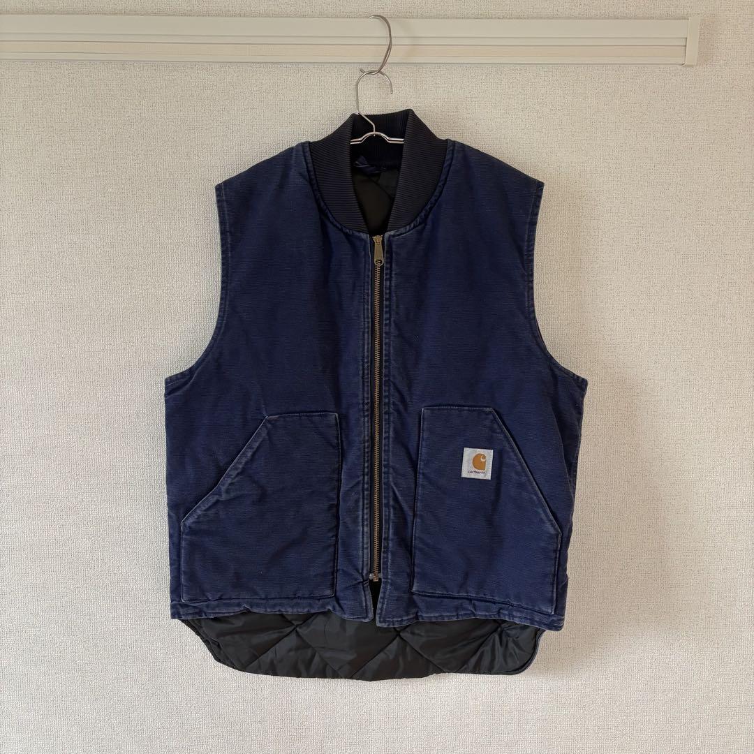 Carhartt 米国製 ベスト 腰ゴム 胸タグ Stussy別注年代 80s STUSSY元ネタ 80s 初期 カーハート ダック ベスト 腰ゴム - メルカリ