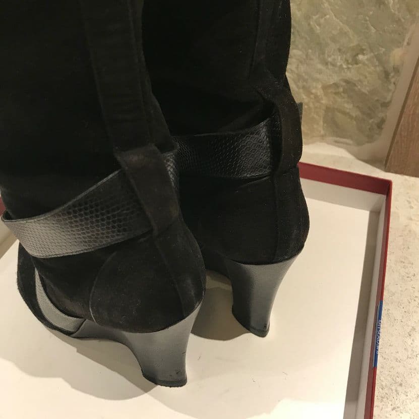 マーク ジェイコブス 黒 ロングブーツ