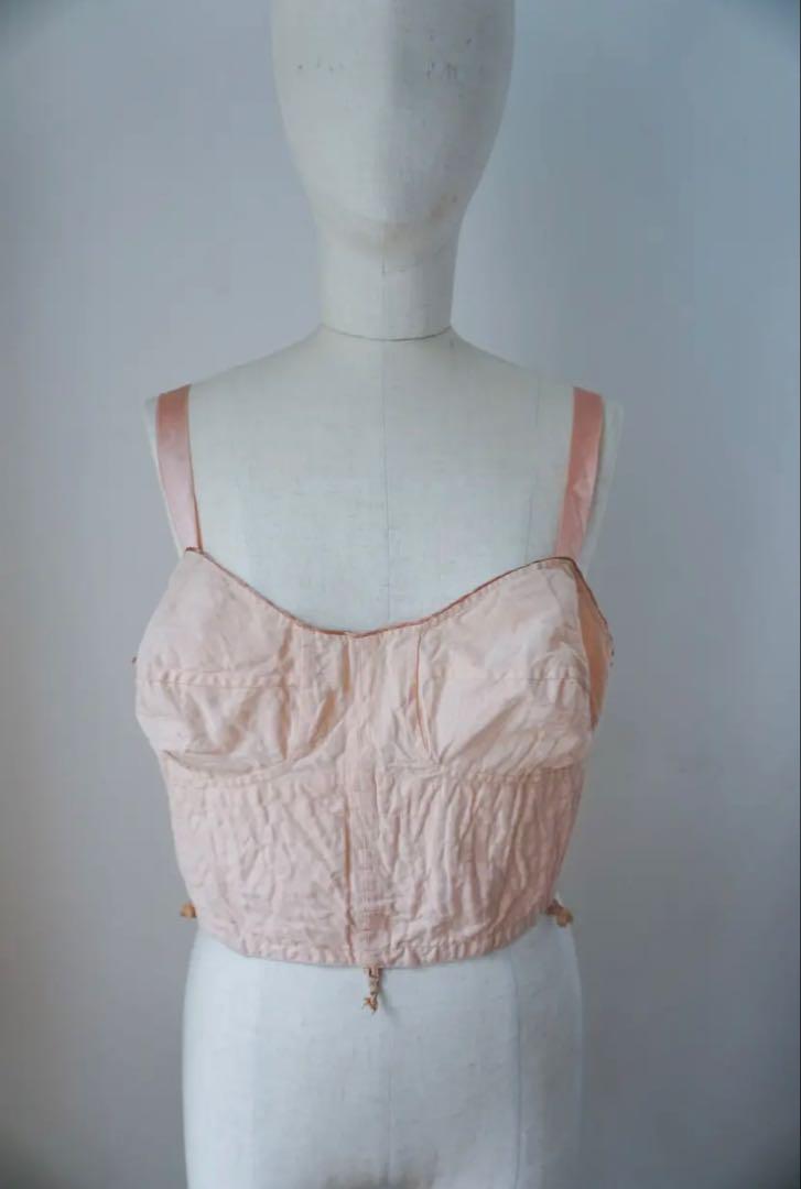 トップス antique coral pink crochet cover top