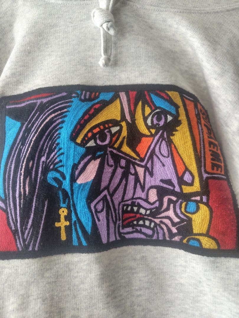 Supremeピカソアートプリント グレー パーカー