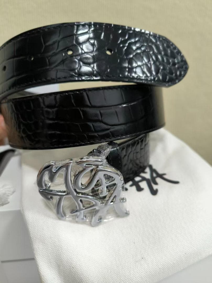 mertra belt ベルト 黒レザーベルト 装飾的バックル付き mertra belt ベルト 黒レザーベルト 装飾的バックル付き