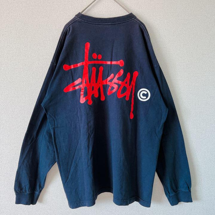 は自分にプチご褒美を 古着 ビンテージ STUSSY ステューシー ロング 厚手 Tシャツ - Tシャツ/カットソー(七分/長袖)
