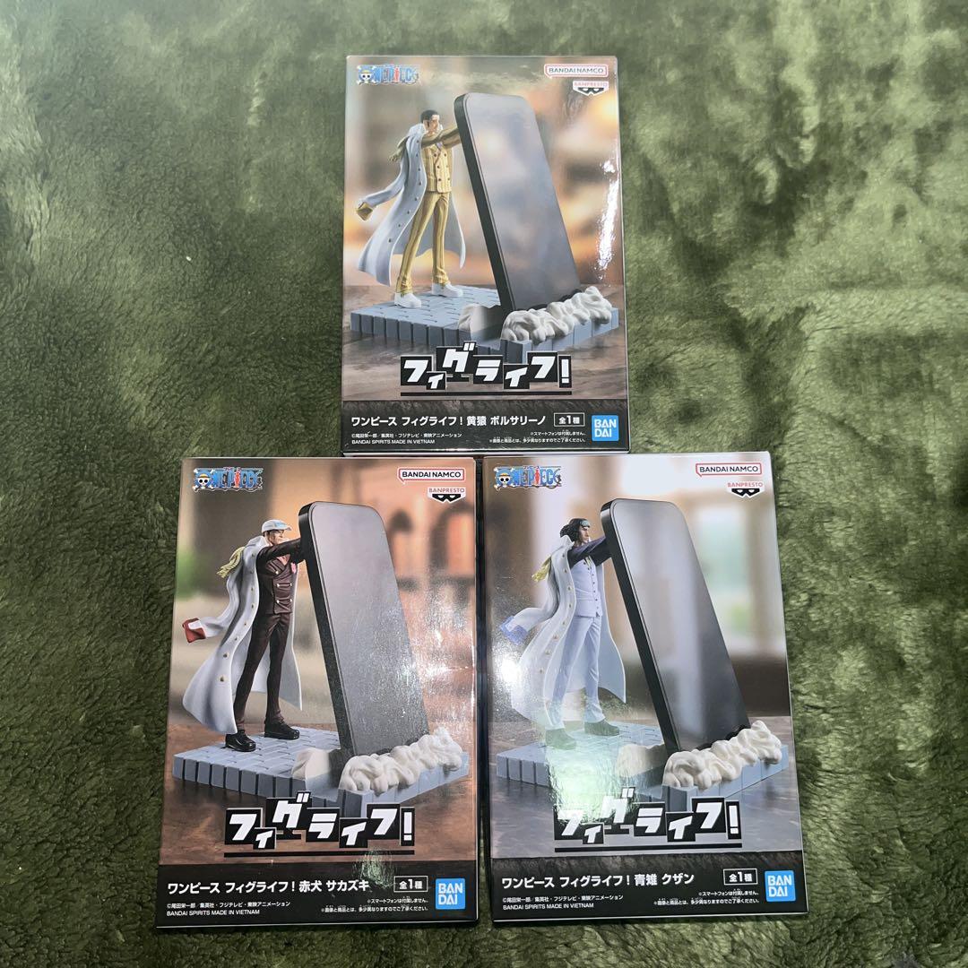 【匿名配送】ワンピース　フィグライフ　海軍大将　全3種 ✕4セット BANPRESTO - ワンピース フィグライフ！ 海軍大将 全3種セット