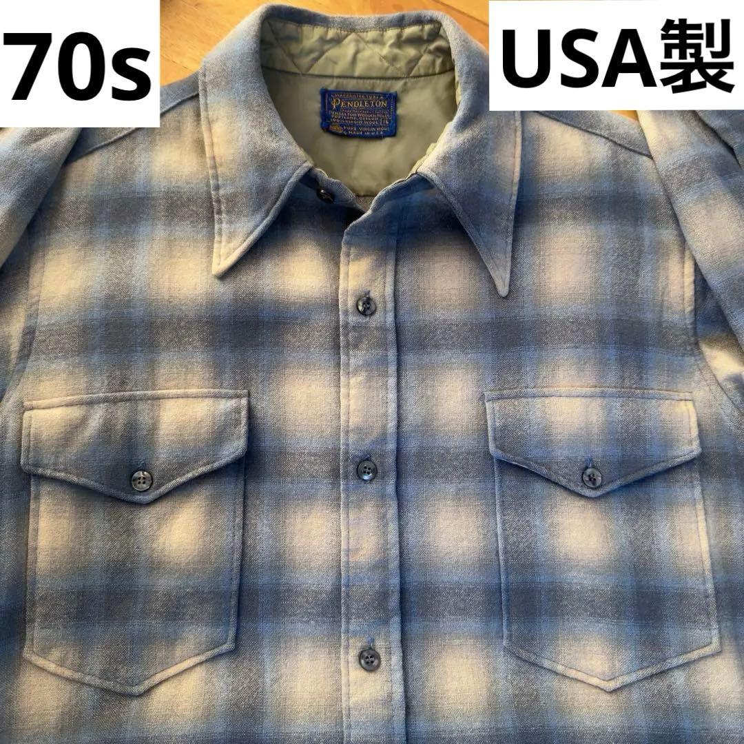 極上配色❗️70s ペンドルトン シャドーチェック ボードシャツ