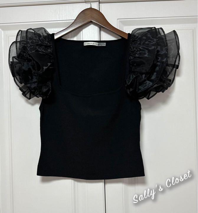 ❣️人気新作 ♡Alice+Olivia オーガンジーカットソー 新品♡　466