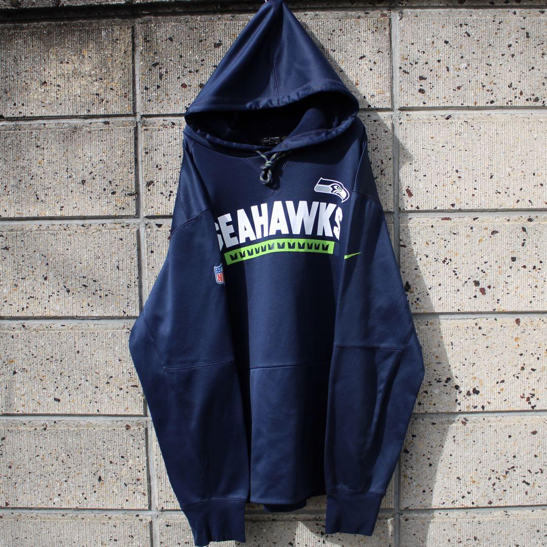 NIKE × NFL SEATTLE SEAHAWKS XLサイズ 古着パーカー