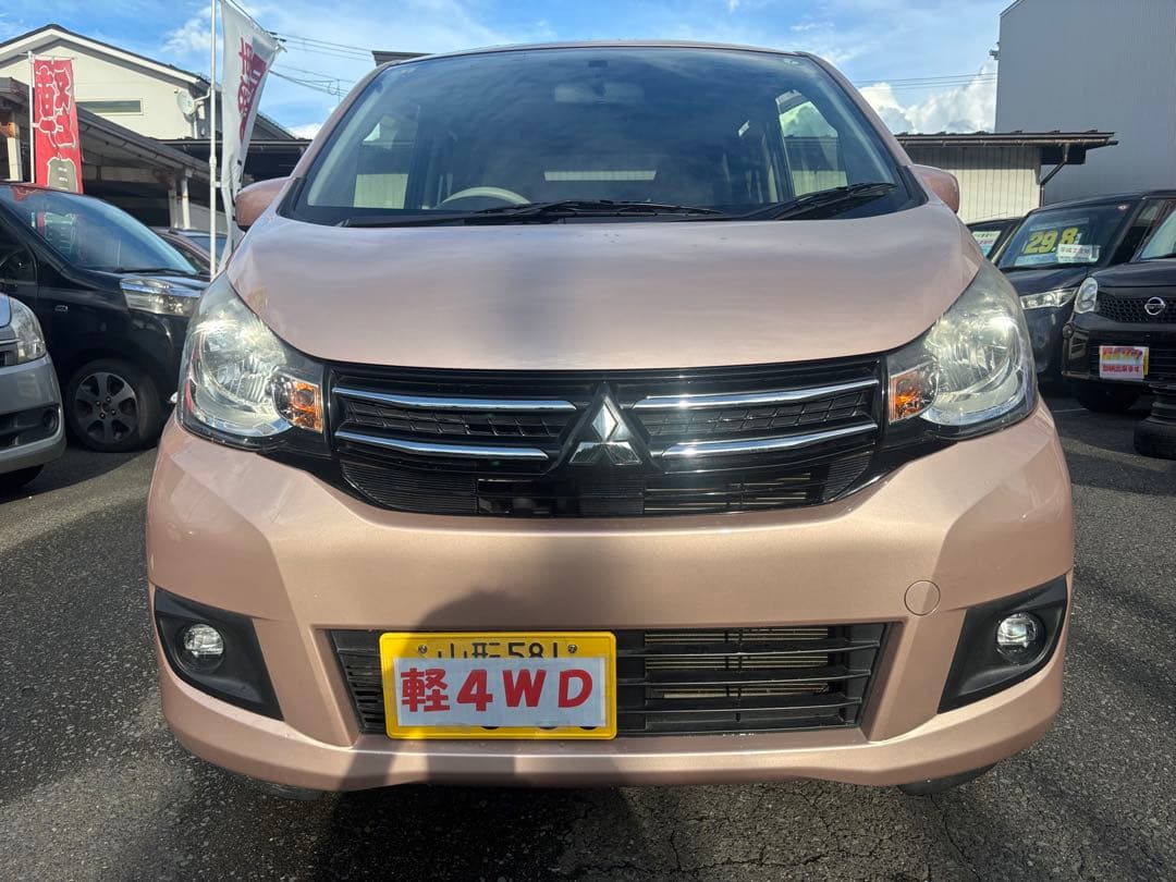 ⭕️H29三菱ekワゴンM 4WD検令和8/1/15 11.8万kmナビ、Bカメラ