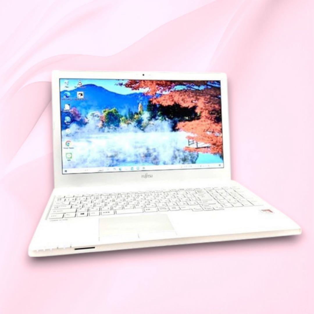 e92 美品⭐ 富士通 サクサク SSD ノートパソコン エクセルワード 学習