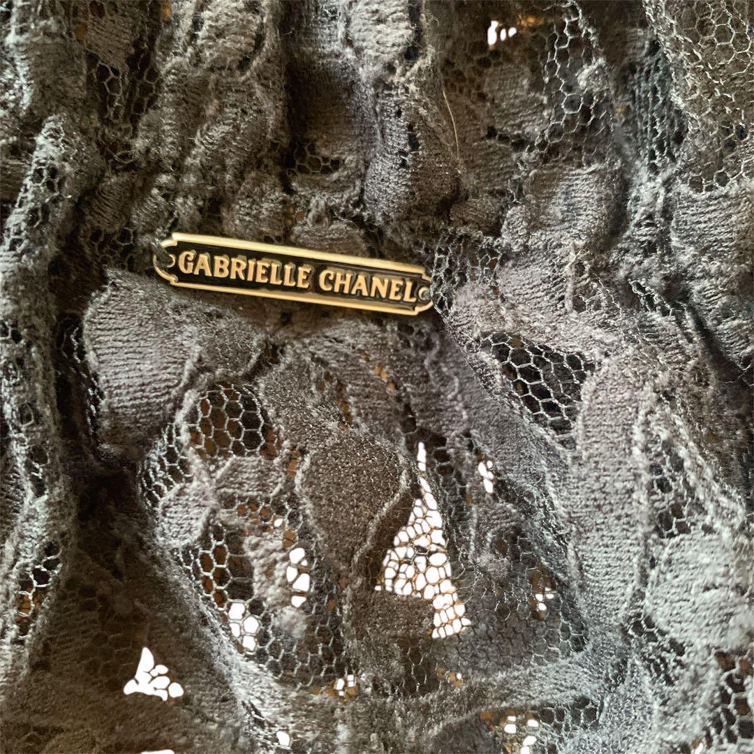 美品‼️CHANEL レース　ブラウス　直営店購入【定価648000円】黒　ロゴ