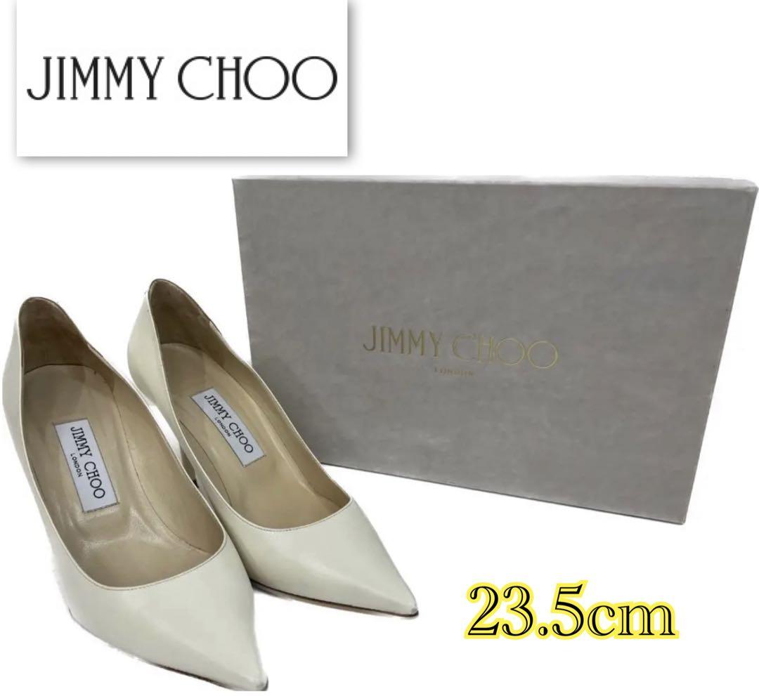 ジミーチュウ　JIMMY CHOO KIDレザー　ホワイトパンプス　361/2