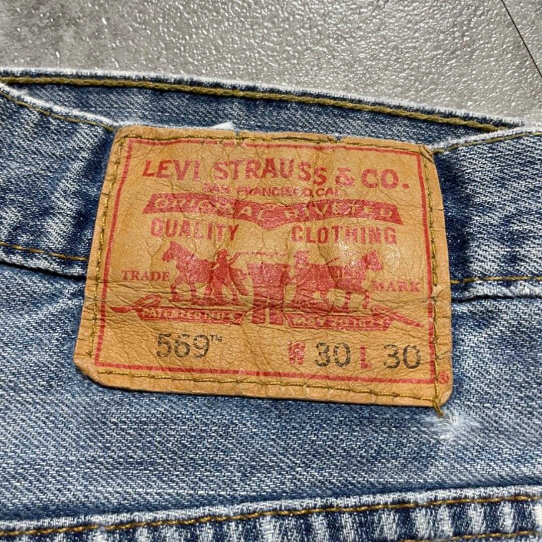 00s USA Levi  縦落 リーバイス 569 W30 L30