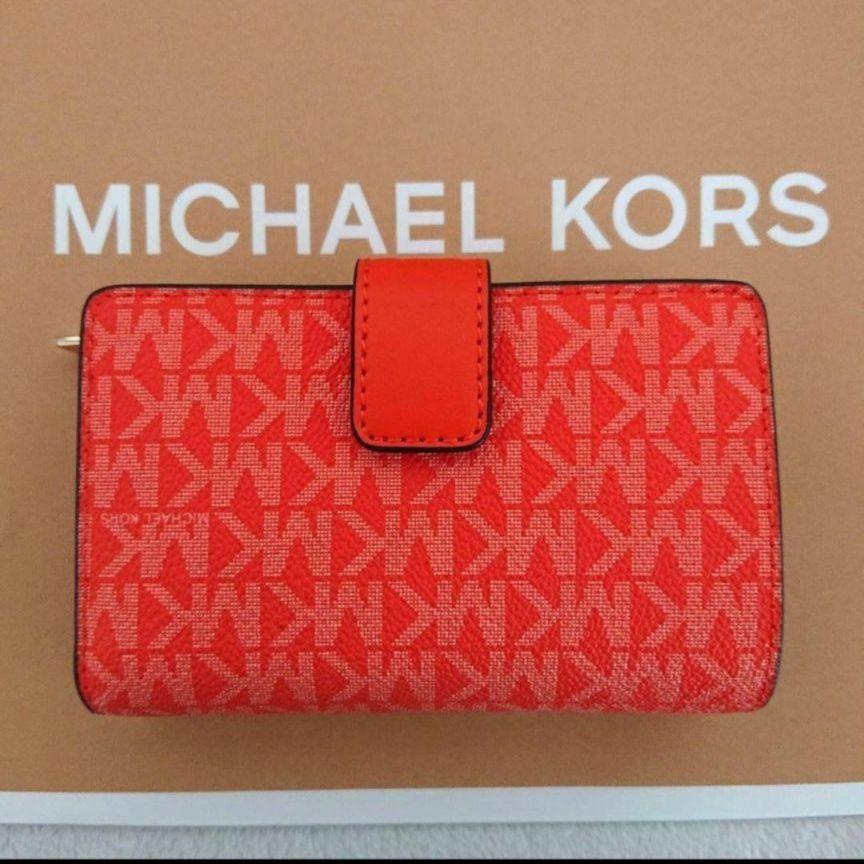 新品未使用 マイケルコース MICHAEL KORS 二つ折り財布 オレンジ