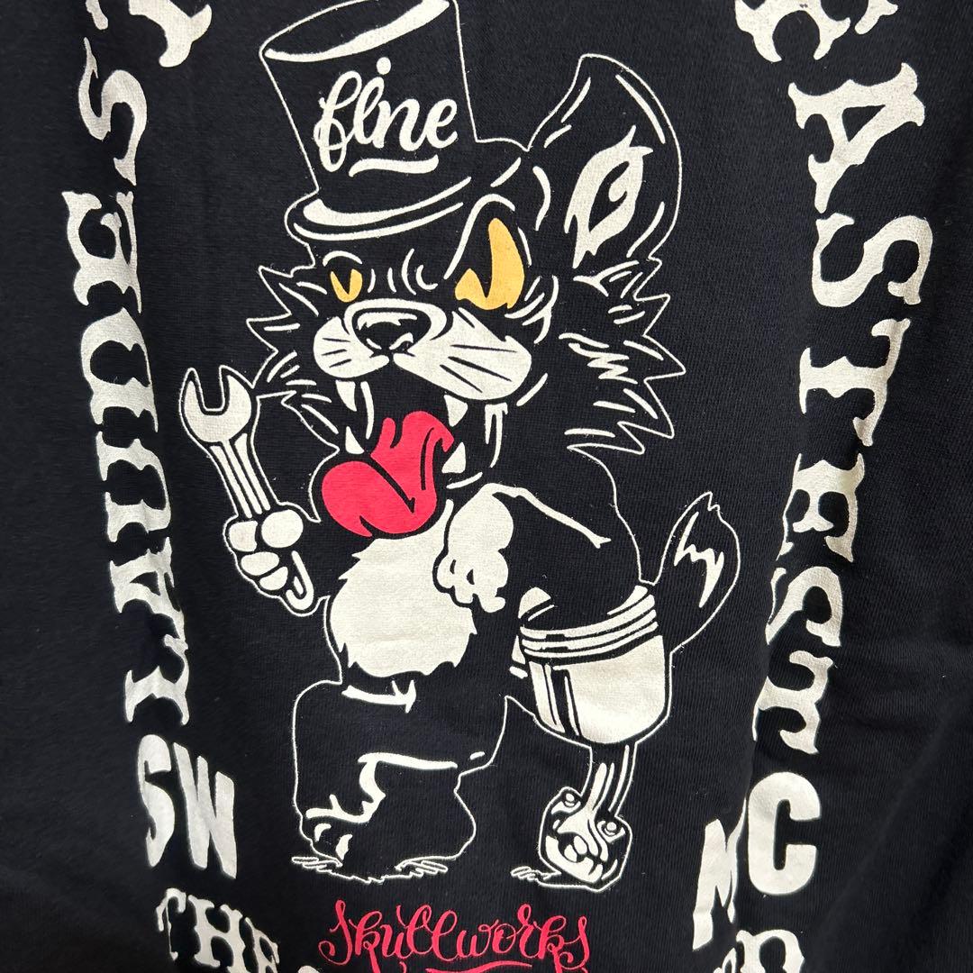 新品 M スカルワークス パーカー ジッパー ブラック 新品 M スカルワークス パーカー ジッパー ブラック