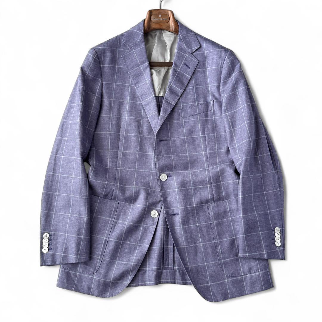 ⚫︎美品⚫︎ CARUSO（カルーゾ）×District  テーラードジャケット CARUSO カルーゾ テーラード ジャケット パープル 紫 50 XL程