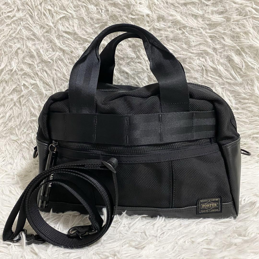 【PORTER】美品　ポーター２way ボストンバッグ　ブラック ポーター PORTER ポーター ミニアチュール 2WAYボストンバッグ
