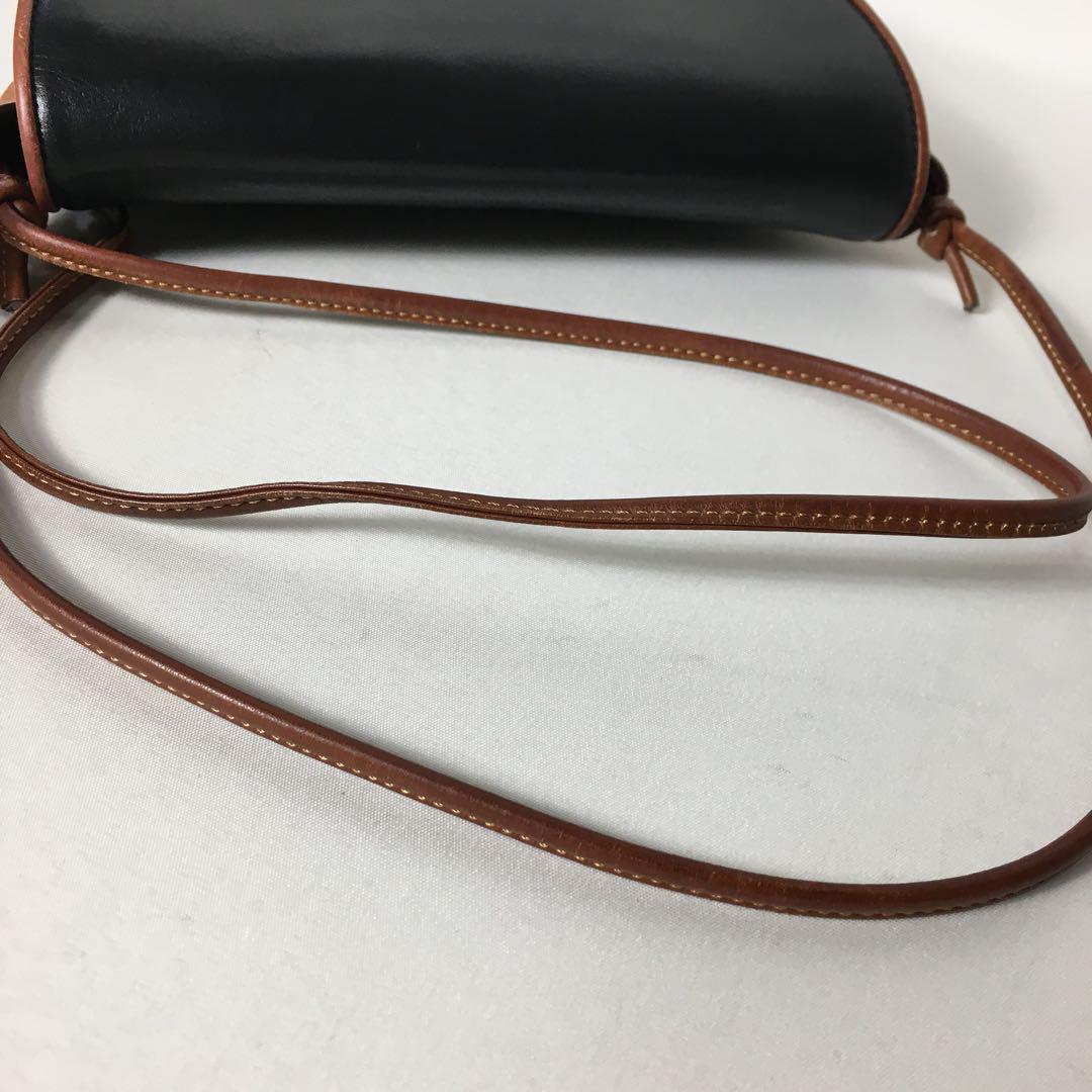 2503-197｜美品｜セリーヌ ショルダーバッグ レザー ブラック