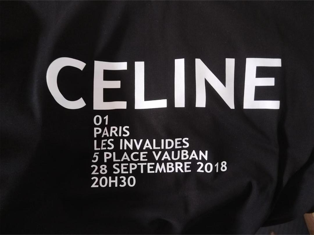 【CELINE】セリーヌ 無地 プリント Tシャツ