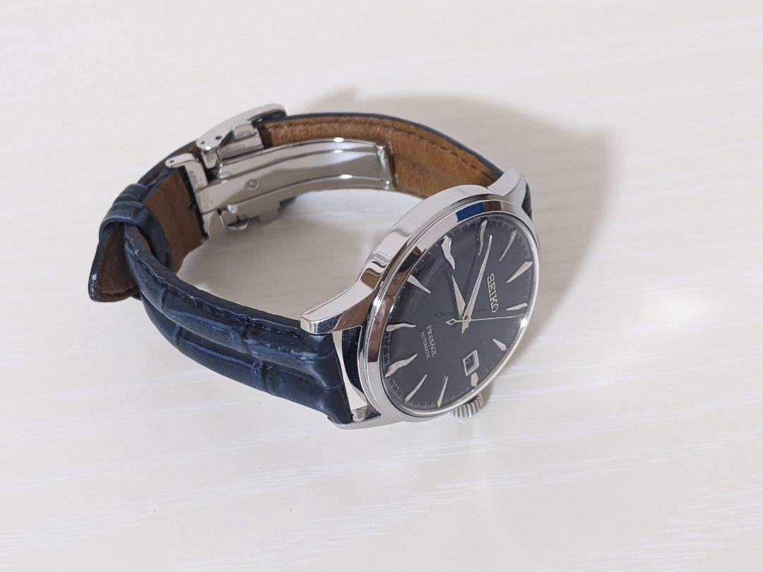SEIKO プレザージュ 自動巻き 腕時計 ネイビー