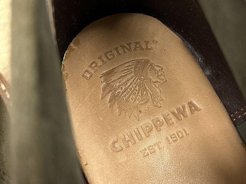 新品 デッド チペワ 50s復刻 スエード チャッカ ブーツ モス 25.5 ①