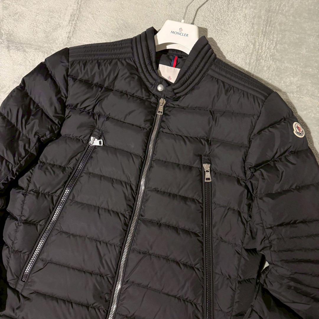 MONCLER AMIOT ライダース ダウンジャケット ブラック サイズ5