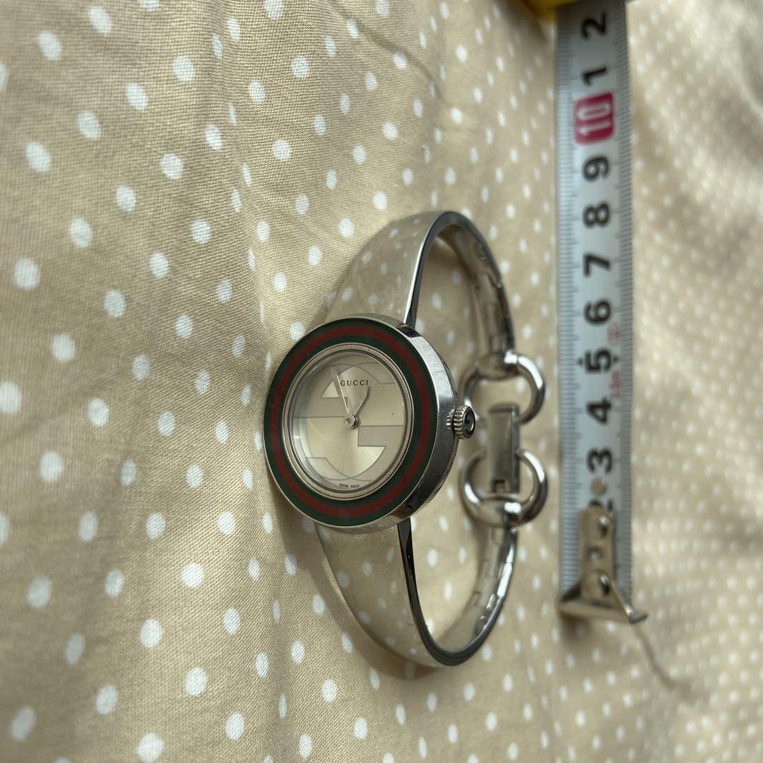 【交渉中】GUCCI アナログ時計 シルバー GUCCI グッチ 9000M ゴールド/シルバーアナログ時計 スイス製