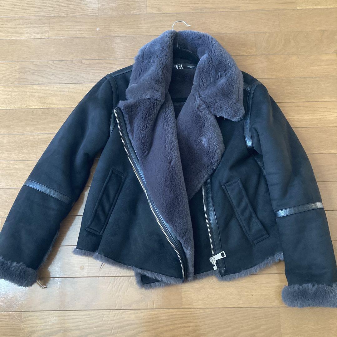 ZARA ムートンコート 黒