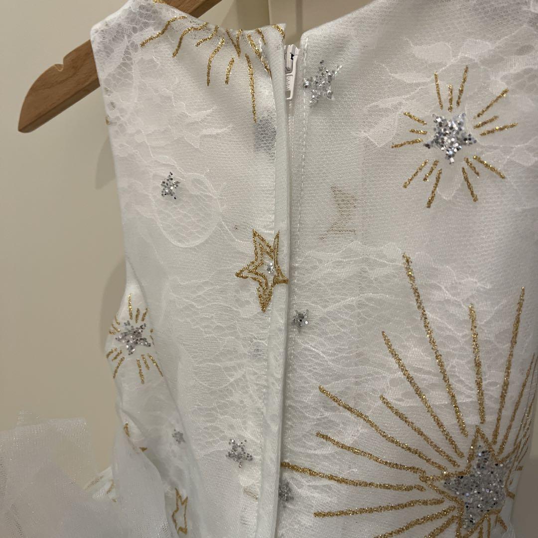 クールグレー ユニコーン刺繍 チュールドレス 120cm