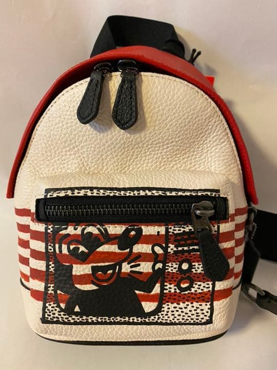タグ付き＊COACH ミッキー×キースヘリングクロスボディー