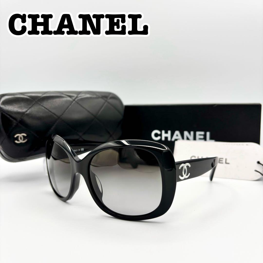 CHANEL　シャネル　サングラス　ブラック　箱付き 極美品 CHANEL シャネル サングラス ココマーク ケース・箱付き