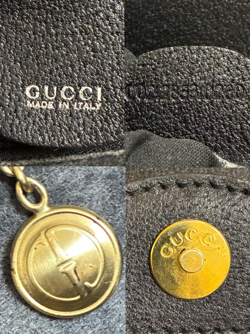 【ダイアナ】GUCCI オールド グッチ バンブー トートバッグ 大容量 黒
