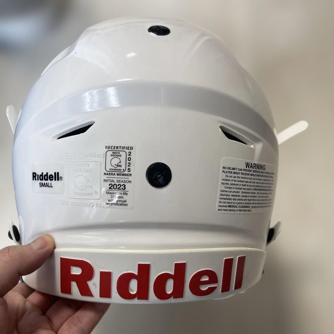 Riddell アメリカンフットボールヘルメット ホワイト Sサイズ