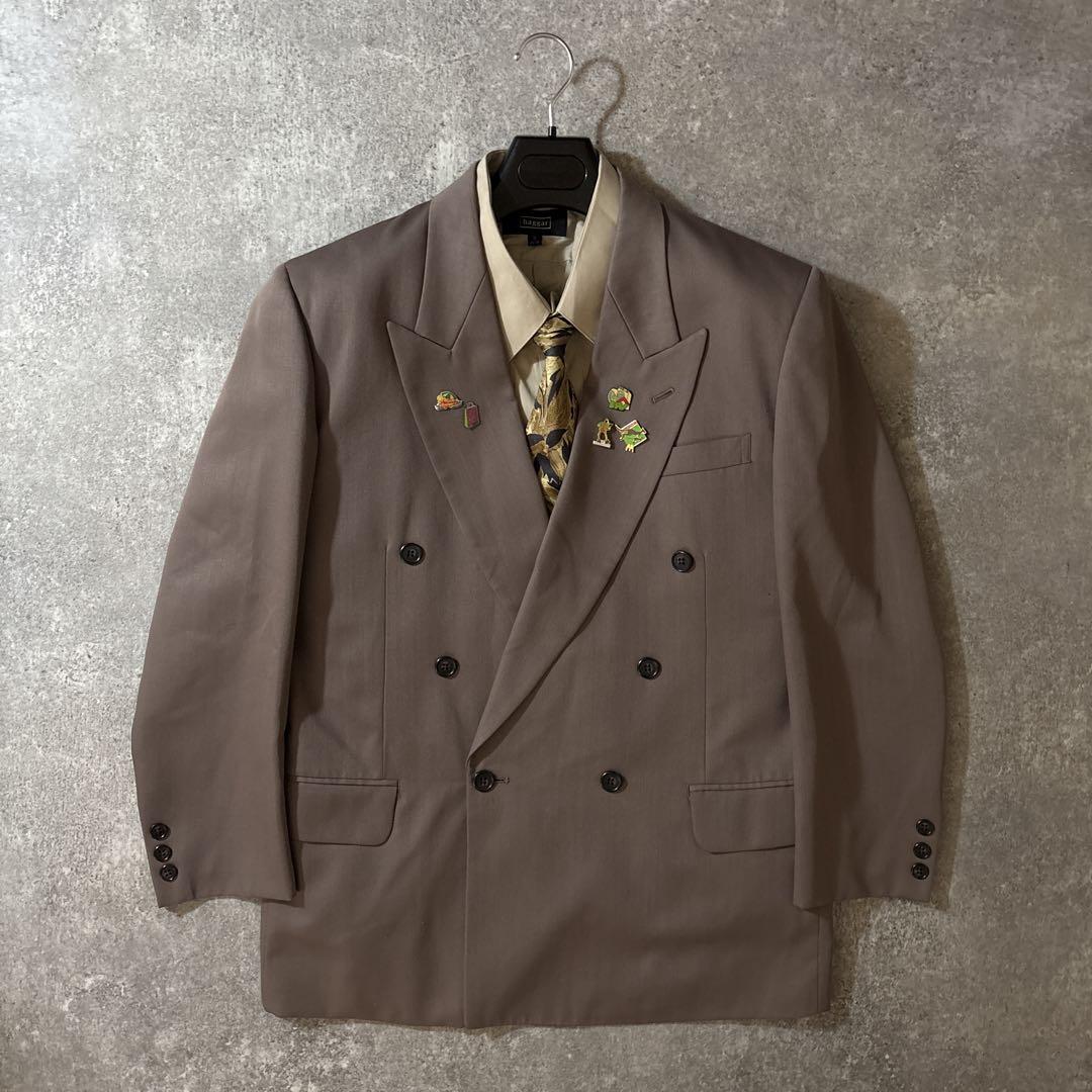 NO.4 【vintage】 セットアップ ダブル ピンズ　ネクタイ 薄パープル