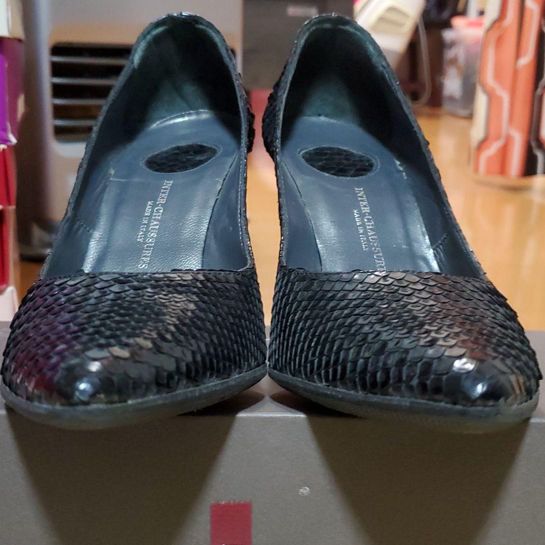 入荷中 23.5～24cm 本革 INTER-CHAUSSURES インターショシュール 靴