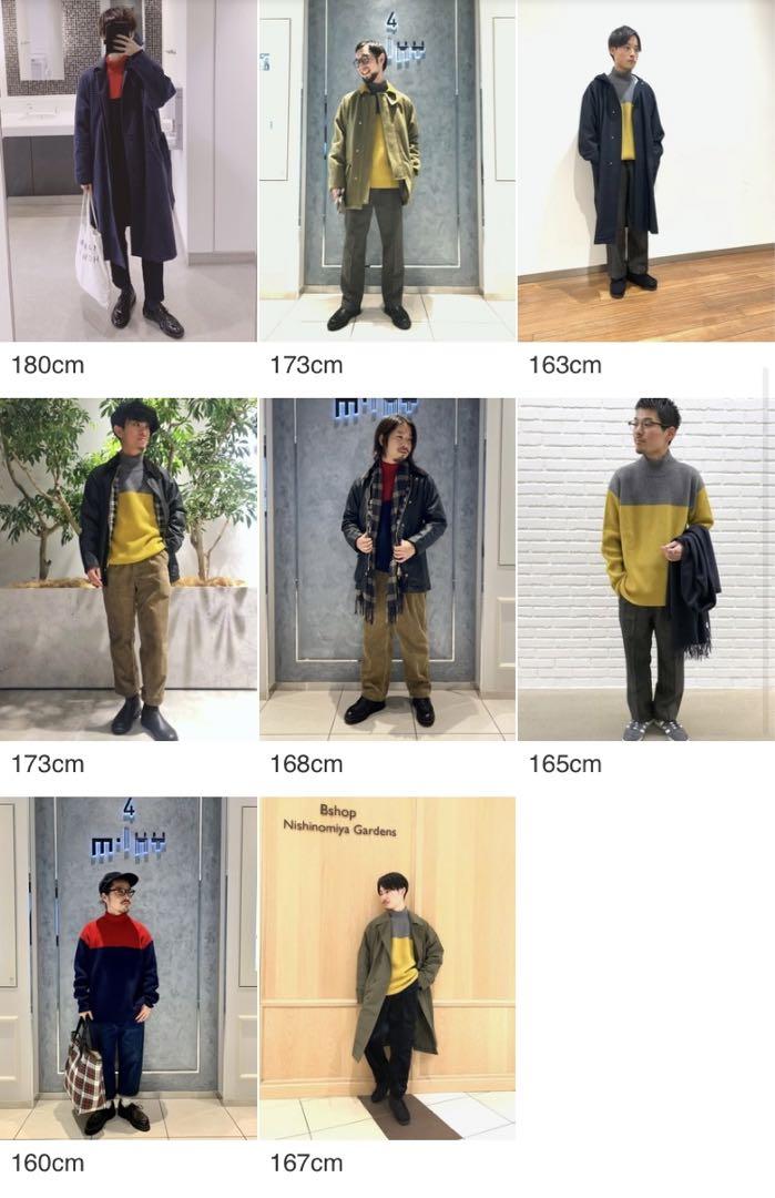 ROBERTO COLLINA Bshop〈別注〉バイカラーハイネックニット