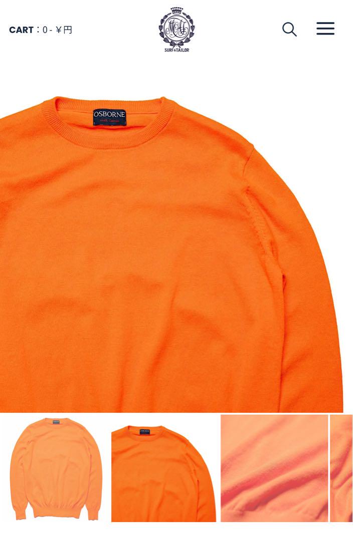 【新品】OSBORNE CREW KNIT Orange Mサイズ