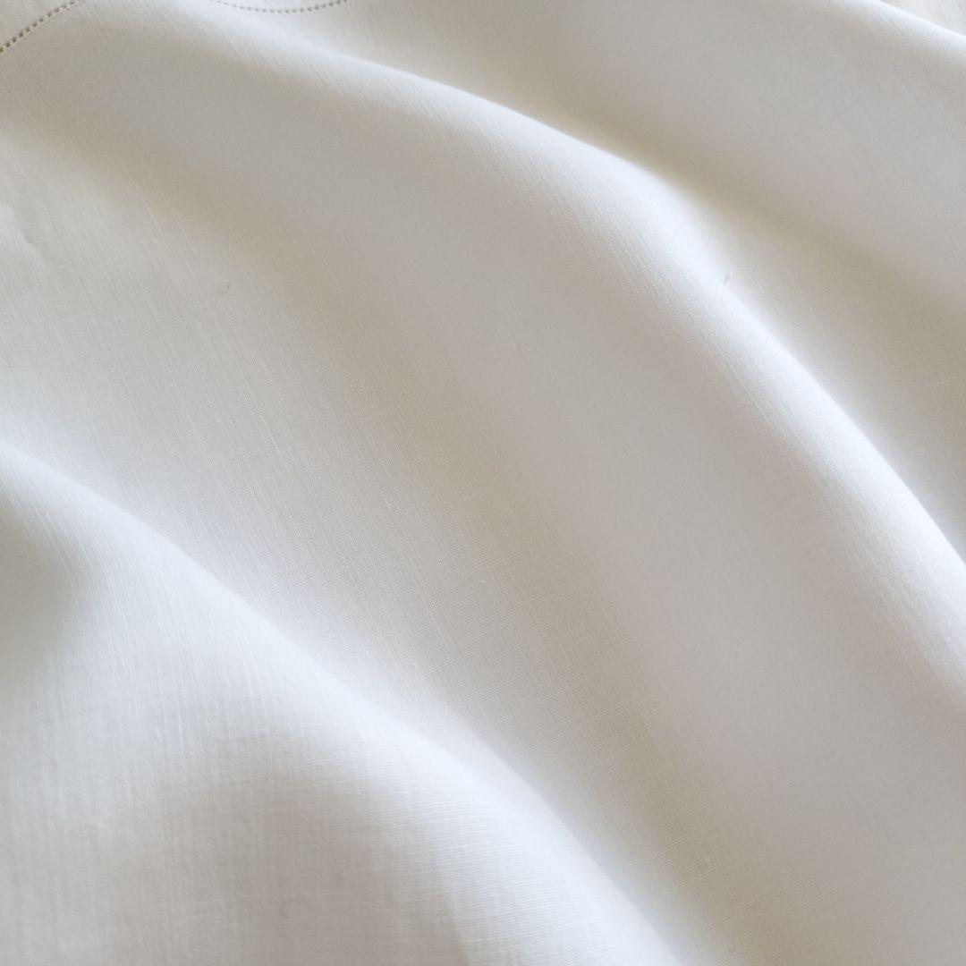 英国　Vintage　クロッシュwhiteテーブルクロス