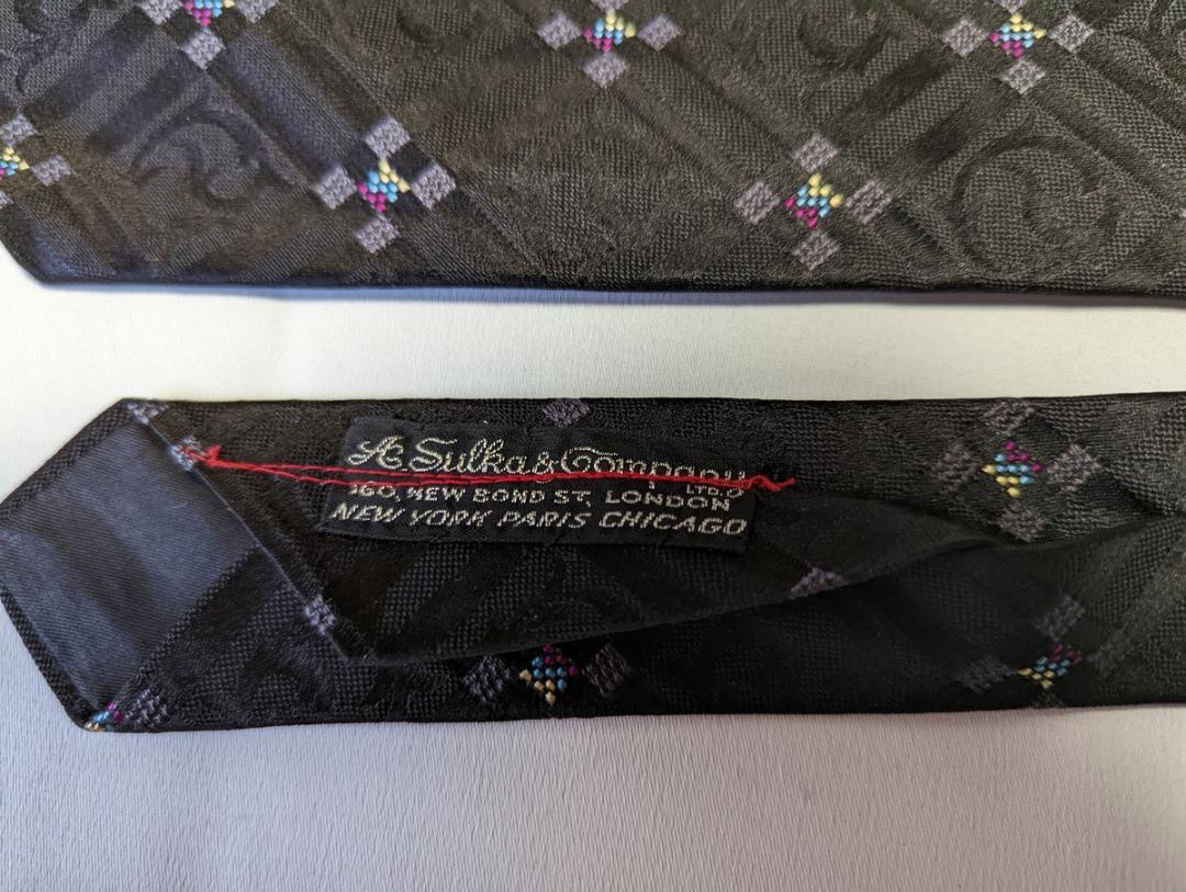 豊富な安い 美品 Sulka なんと英国企画 50s シルクネクタイ 7DivO-m72743321517 日本製好評