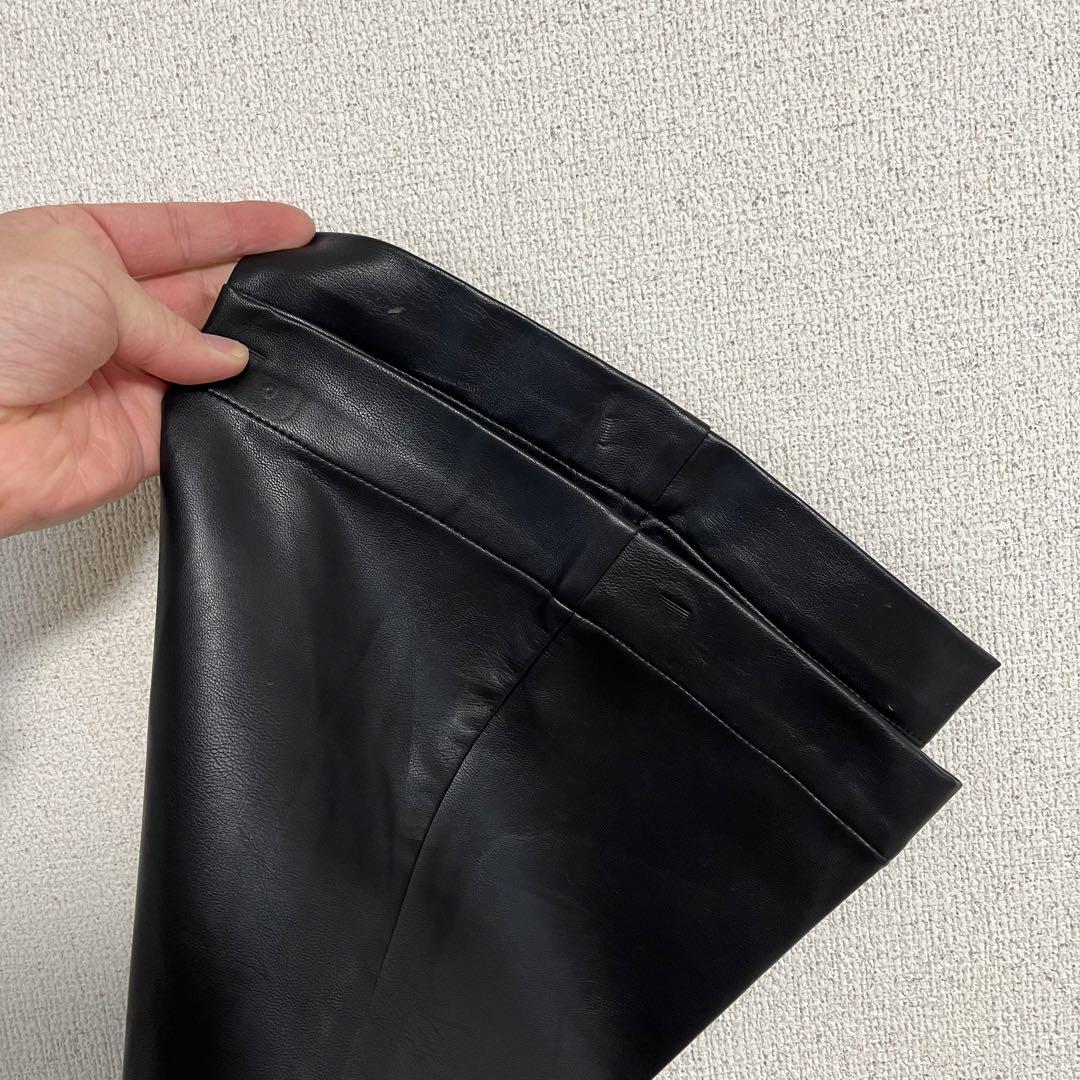 soerte ソテルテ　レザーフレアパンツ　レザーパンツ　フレアパンツ